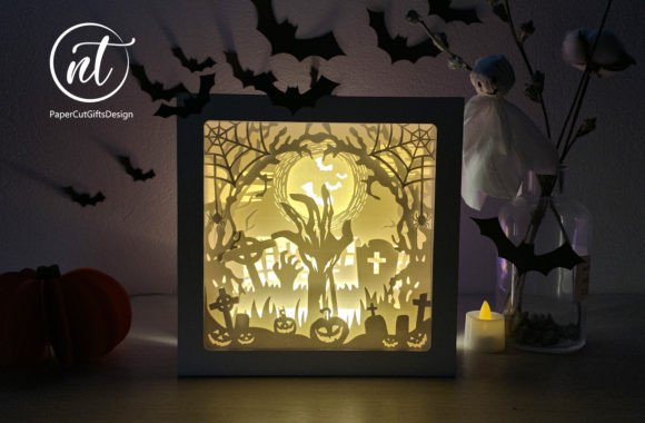 Download Halloween Zombies Hand PaperCut Lightbox - Premium Resources