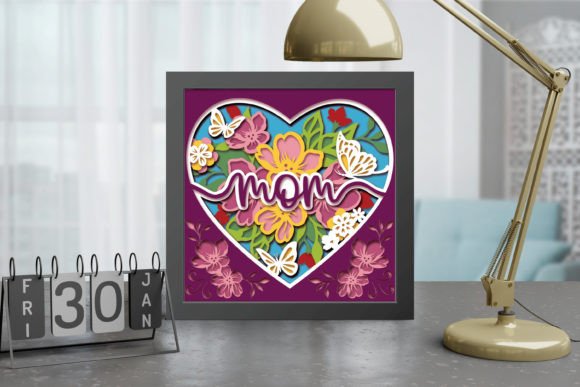 Download Mom Shadow Box SVG Template - Mom shadow box Collection