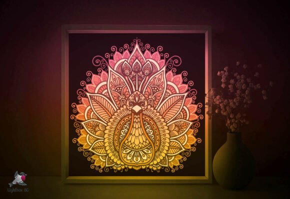 Download Mandala Peacock Papercut Lightbox Svg - Premium Bundle