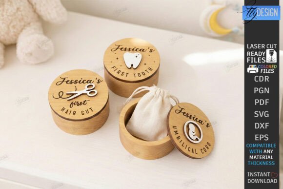 Download Baby Keepsake Memory Box Laser Cut | CNC - Keepsake Collection