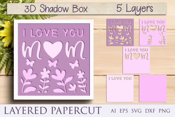 Download 3d Layered Mom Shadow Box Svg - Mom shadow box Collection