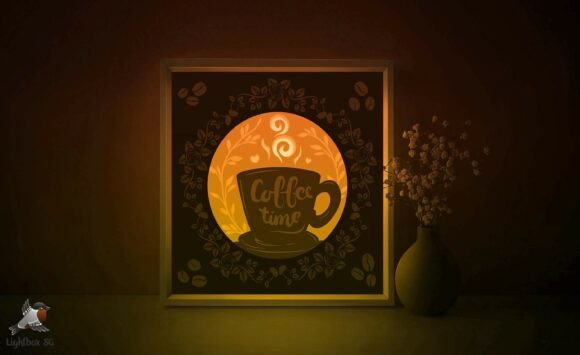 Download Coffee Cut Papercut Lightbox Template - Premium Resources