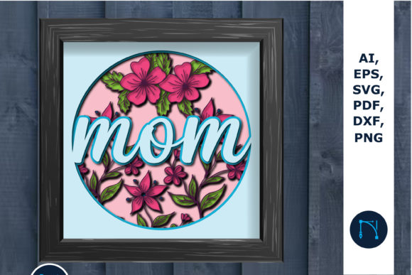 Download Layered Mom Shadow Box SVG - Mom shadow box Collection